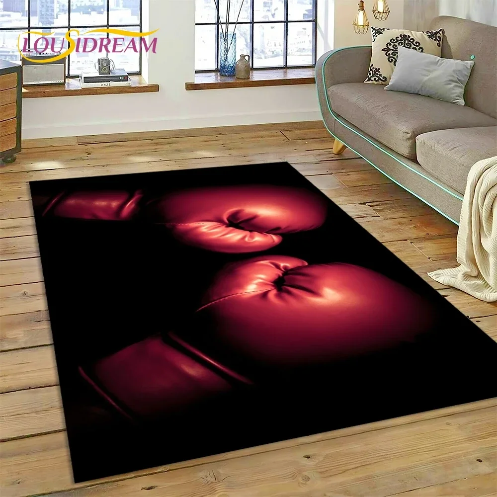 Home Decor Online Game - Boxing Gloves Boxer Fight Cartoon Carpet
