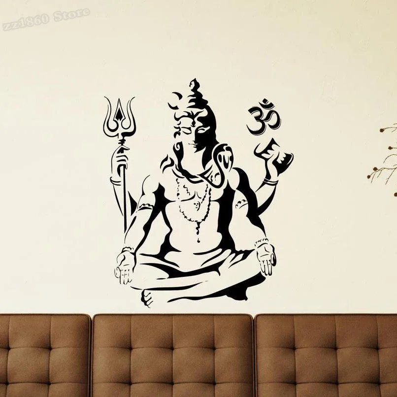 Home Decor Indonesia - Shiva Wall Decal Lord Shiva Ohm