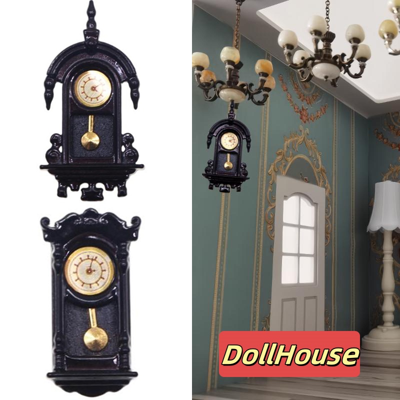 Home Decor Simulator - 1/12 Dollhouse Vintage Simulation Wall Clock
