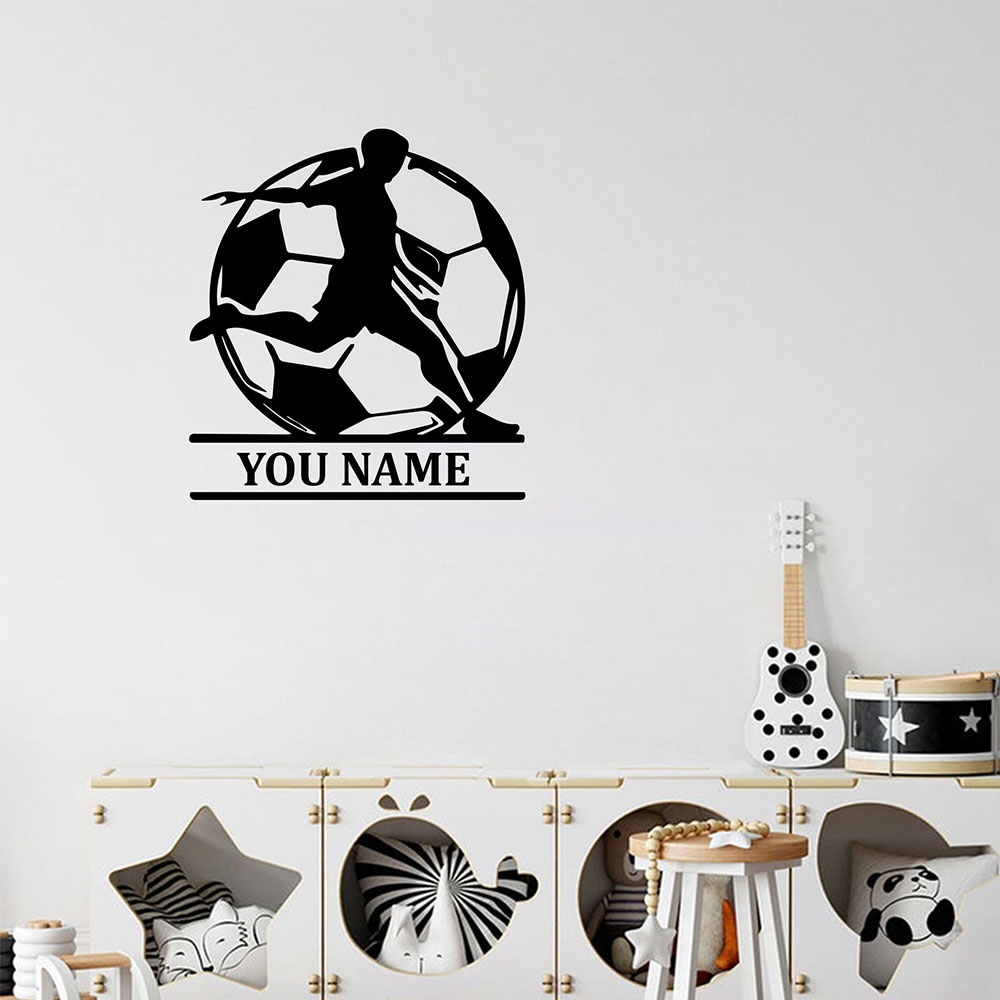 Home Decor Sticker - 1PC Fashion Soccer Customized Text Home
