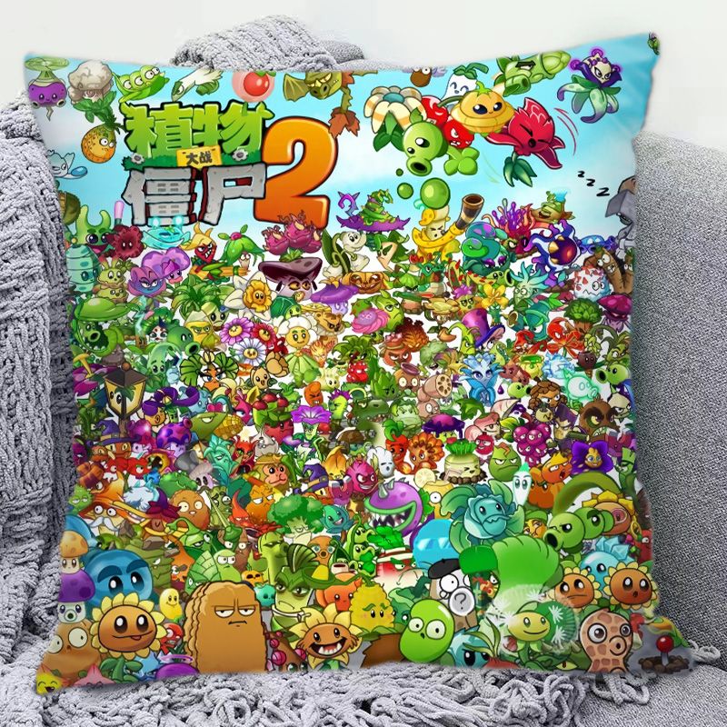 Plants Vs. Zombies Cute Cartoo - Decorative Throw Pillow recension och pris