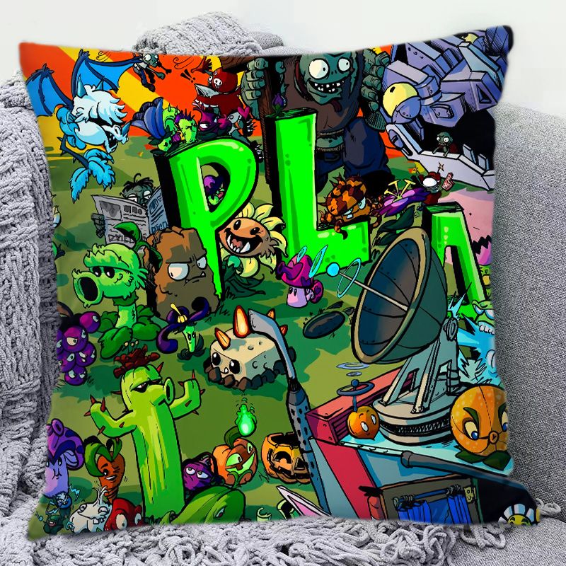 Plants Vs. Zombies Cute Cartoo - Decorative Throw Pillow recension och pris