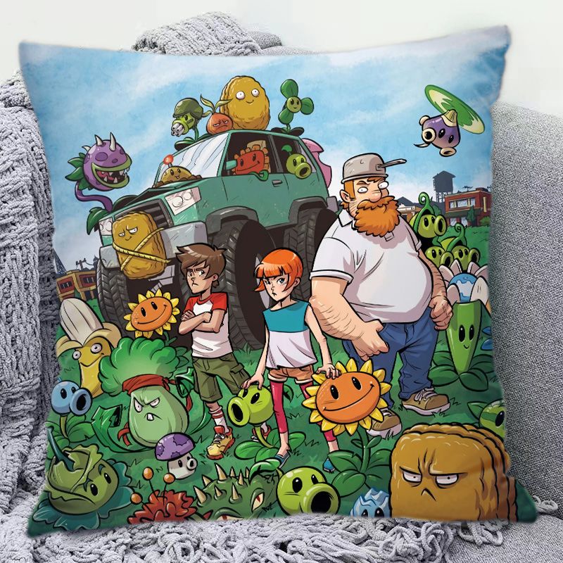 Plants Vs. Zombies Cute Cartoo - Decorative Throw Pillow recension och pris