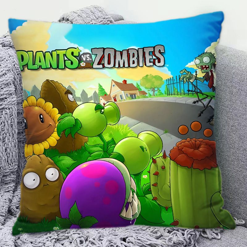 Plants Vs. Zombies Cute Cartoo - Decorative Throw Pillow recension och pris