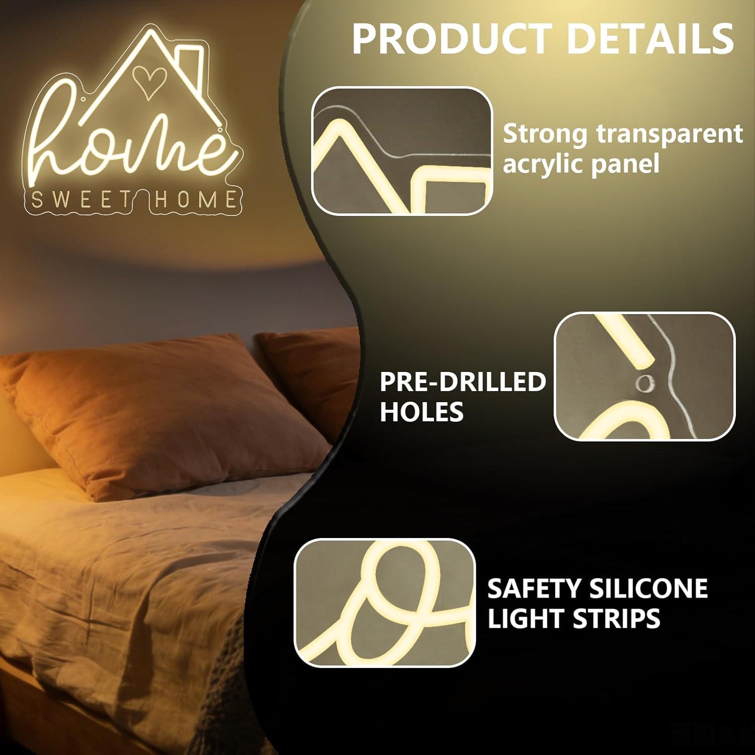 Sweet Home Neon Sign USB Dimma - Home Decor Lighting recension och pris