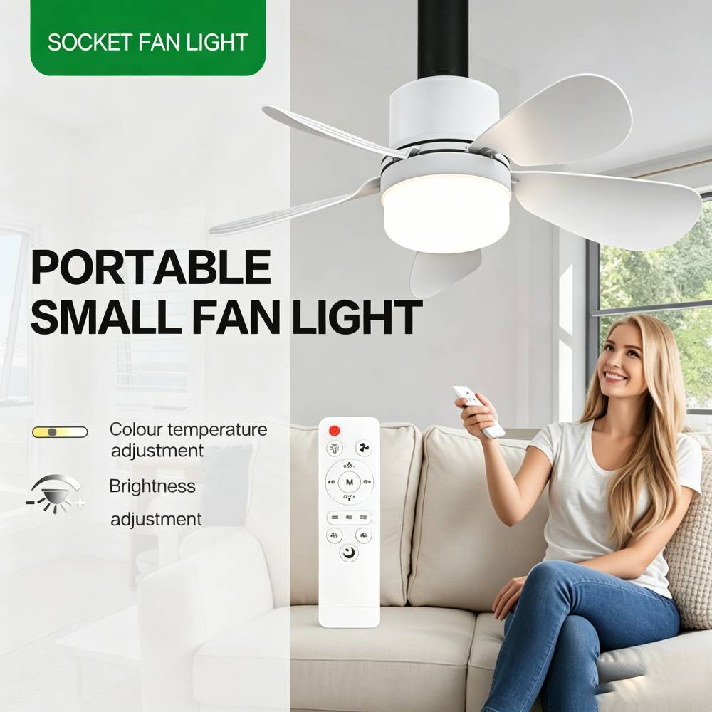 Socket Fan Light with Remote,  - Home Decor Lighting recension och pris