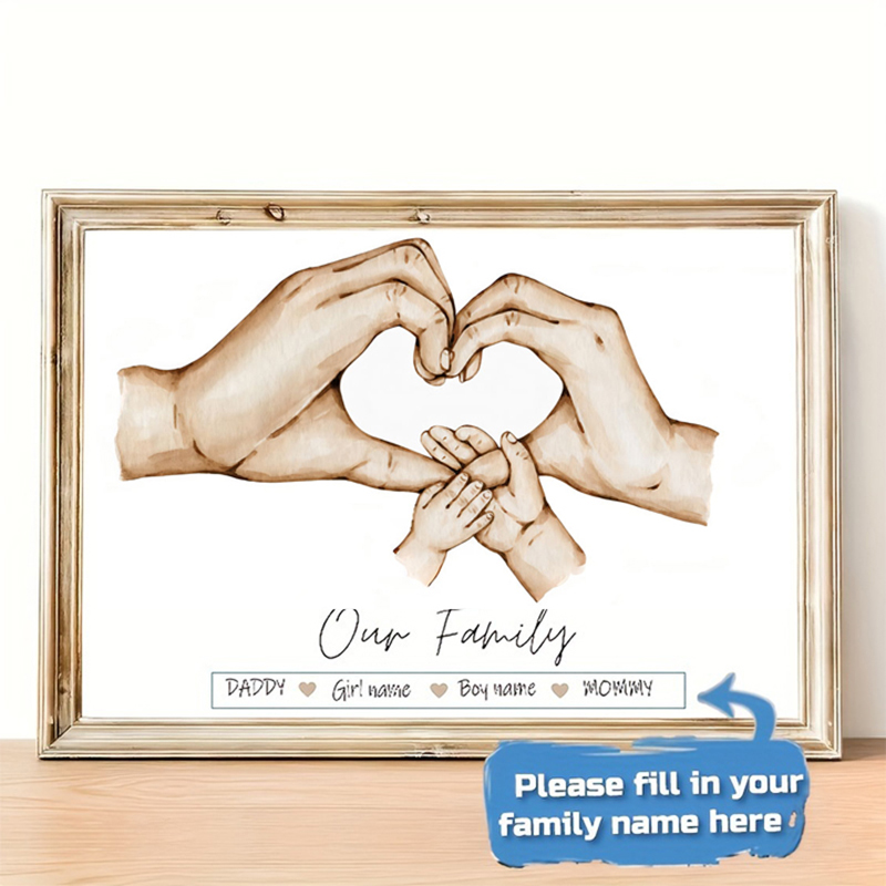 Personalized Custom Family Han - Home Decor Wall Pictures recension och pris