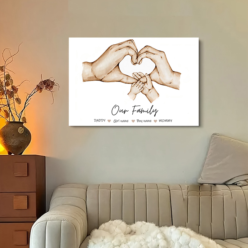 Personalized Custom Family Han - Home Decor Wall Pictures recension och pris