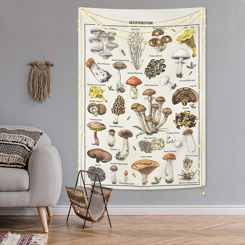 Psychedelic Mushroom Tapestry  - Aesthetic Tapestry recension och pris