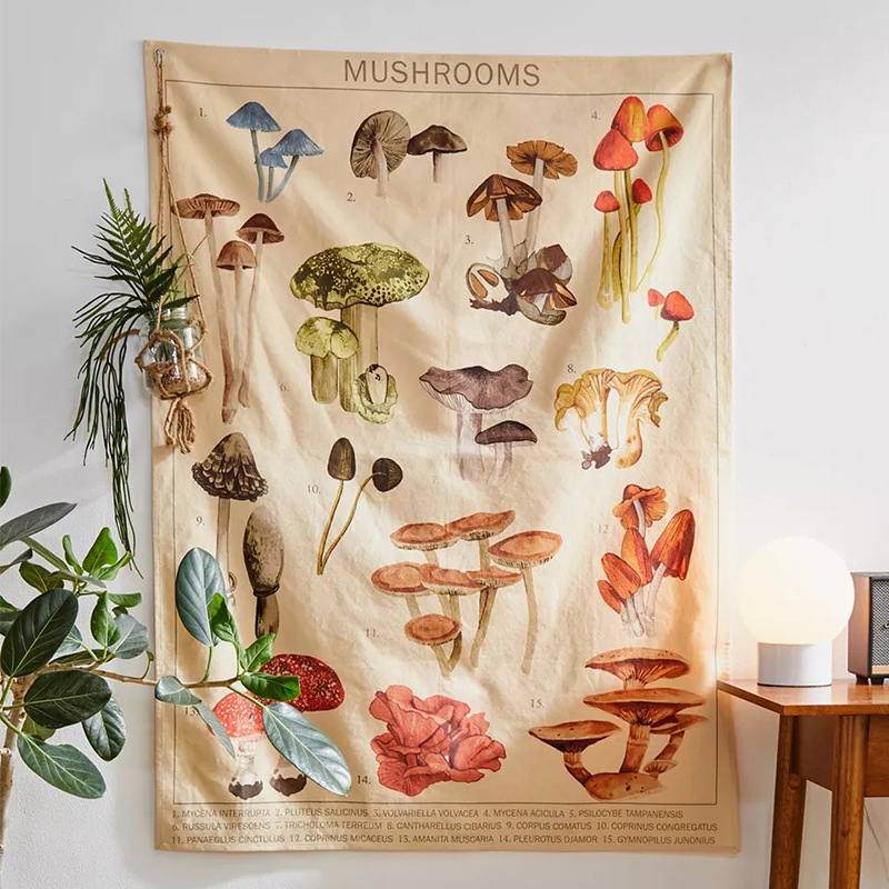 Psychedelic Mushroom Tapestry  - Aesthetic Tapestry recension och pris
