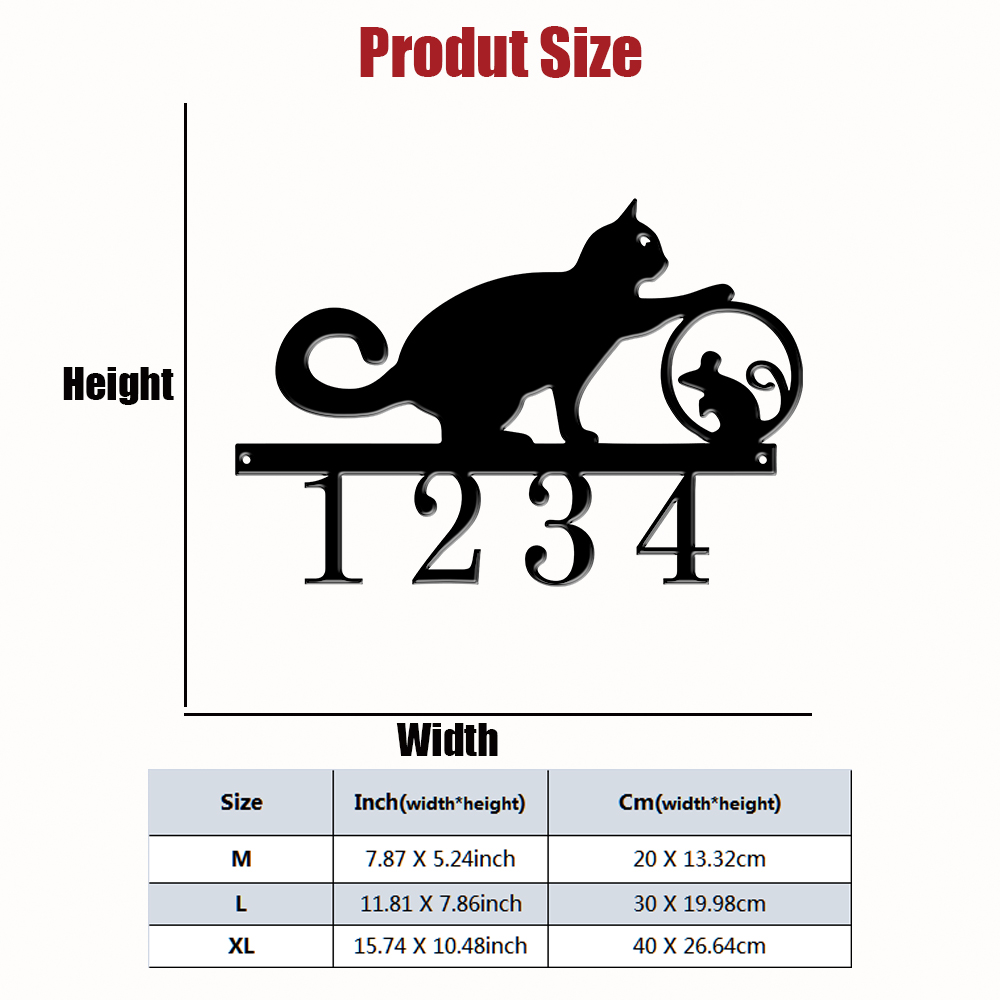 1Pc Custom cat Metal Door Stre - Home Decor Garden recension och pris