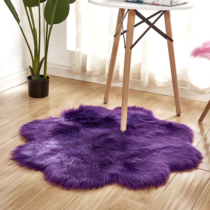 Plum Blossom Shape Soft Faux F - Cowhide Rug Faux recension och pris