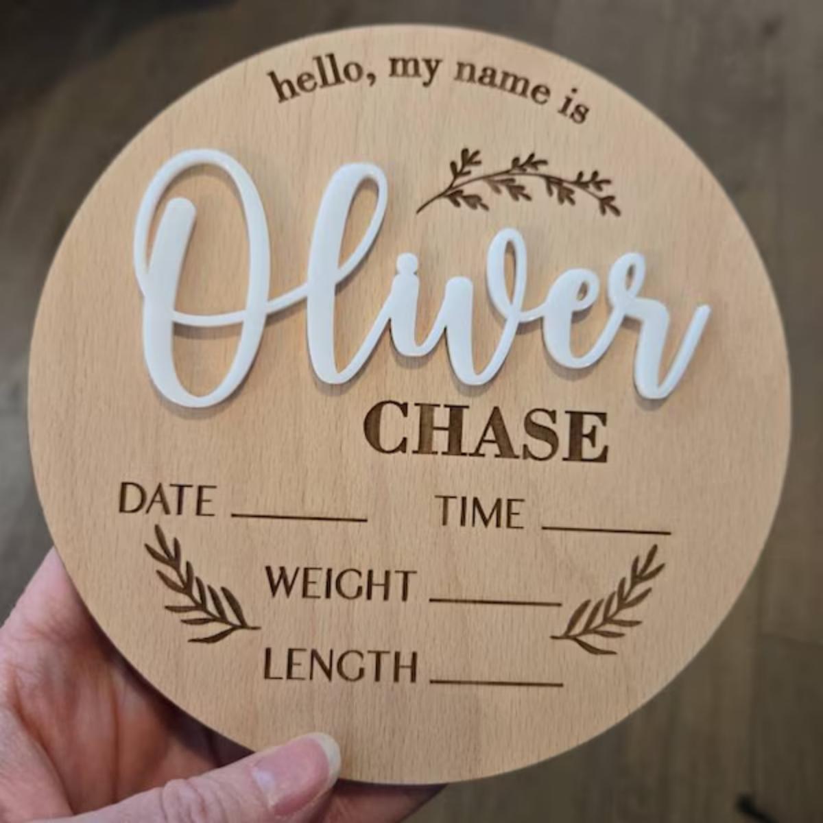1Pc Custom Baby Announcement S - Home Decor Halloween recension och pris