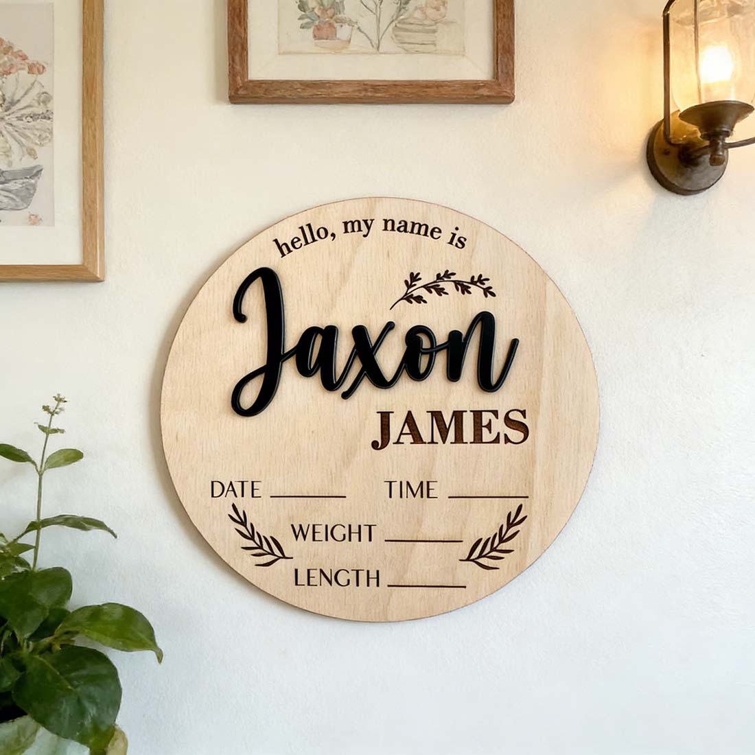 1Pc Custom Baby Announcement S - Home Decor Halloween recension och pris