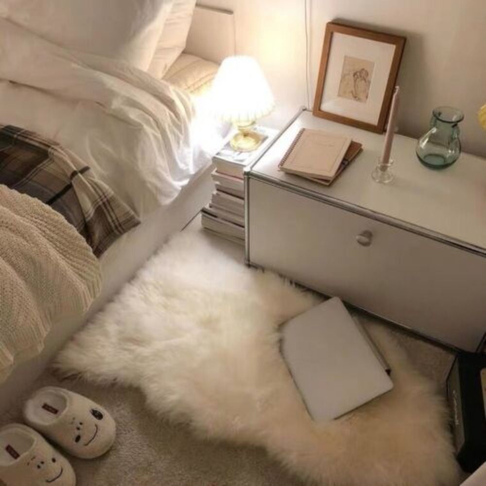 Imitation Wool Non Slip Fluffy - Cowhide Rug Faux recension och pris