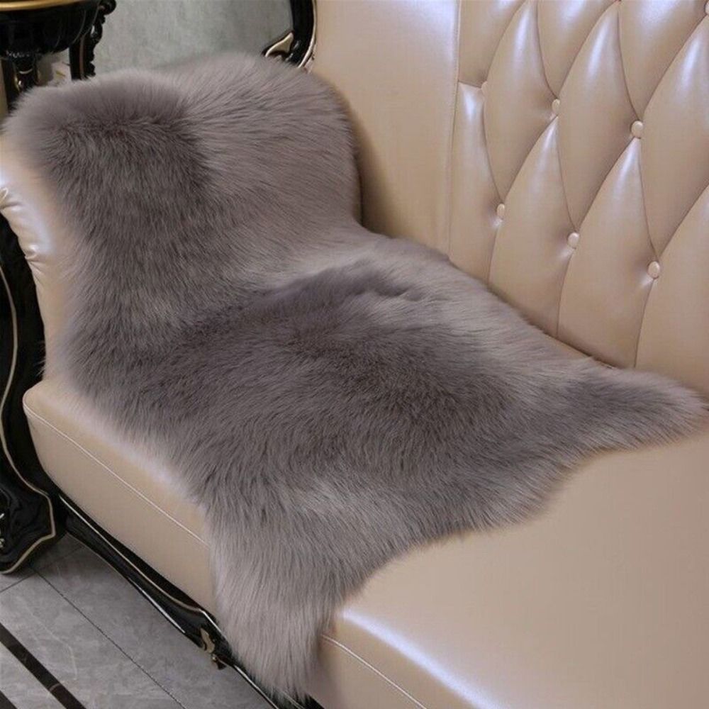 Imitation Wool Non Slip Fluffy - Cowhide Rug Faux recension och pris