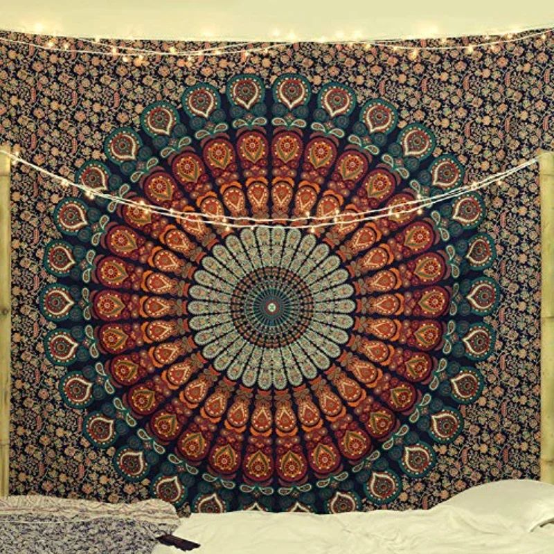 Hippie Mandala Tapestrys India - Aesthetic Tapestry recension och pris