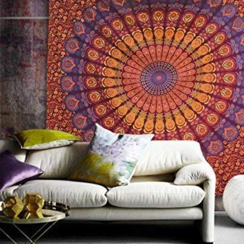 Hippie Mandala Tapestrys India - Aesthetic Tapestry recension och pris