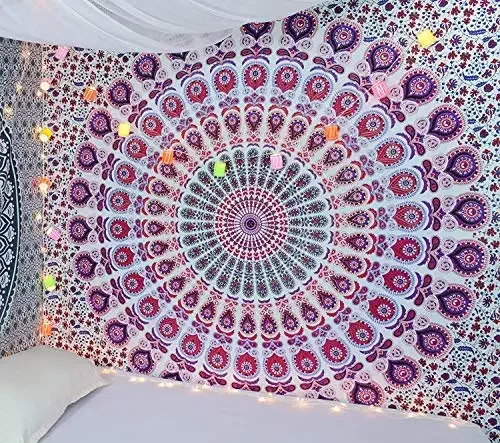 Hippie Mandala Tapestrys India - Aesthetic Tapestry recension och pris
