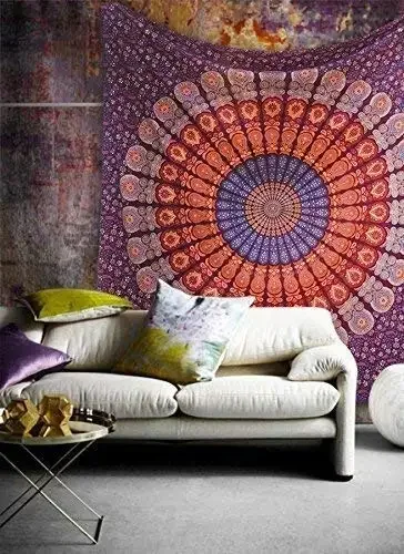 Hippie Mandala Tapestrys India - Aesthetic Tapestry recension och pris