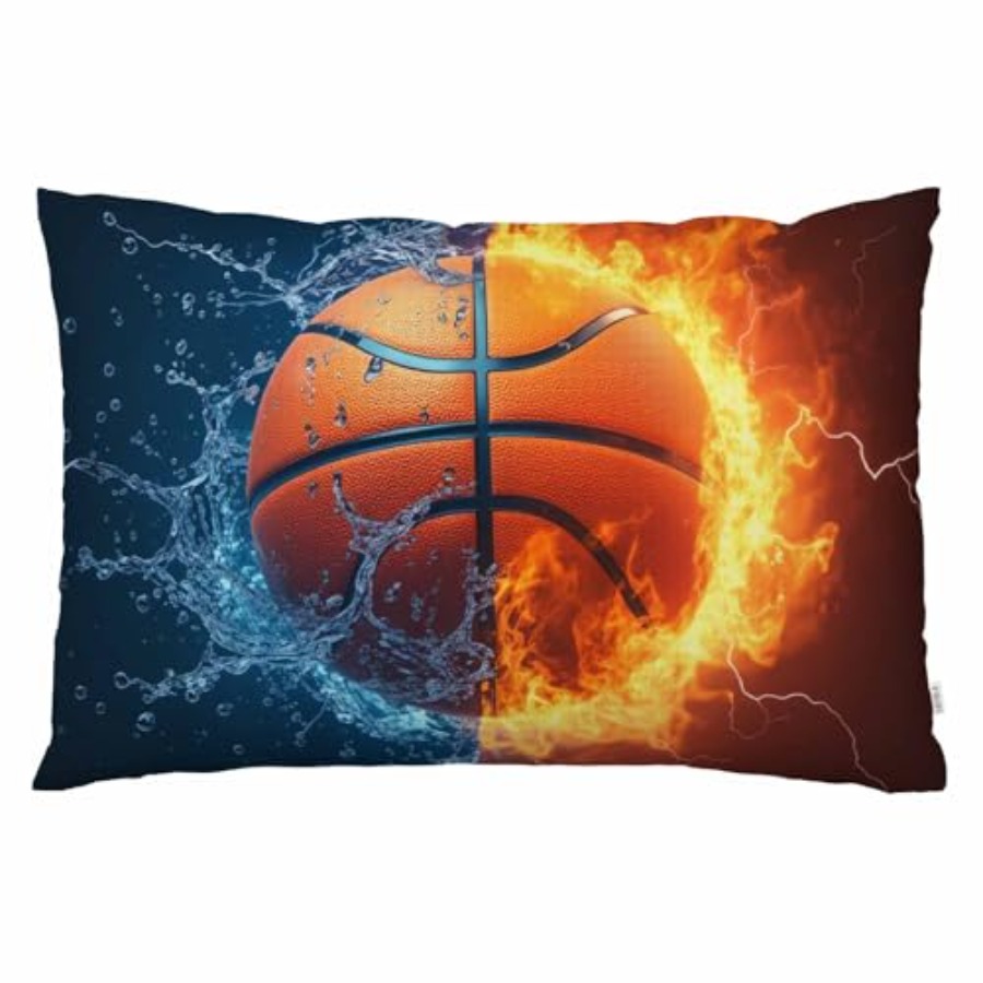 Throw Pillow Cover Fire and Ic - Decorative Throw Pillow recension och pris