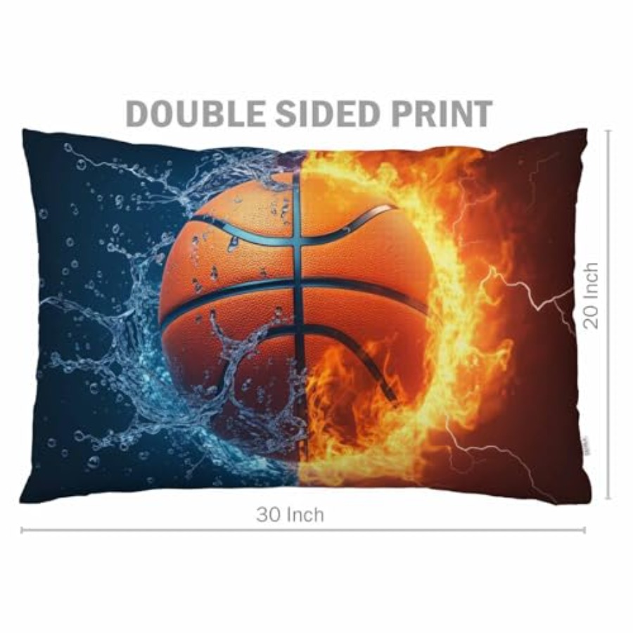 Throw Pillow Cover Fire and Ic - Decorative Throw Pillow recension och pris