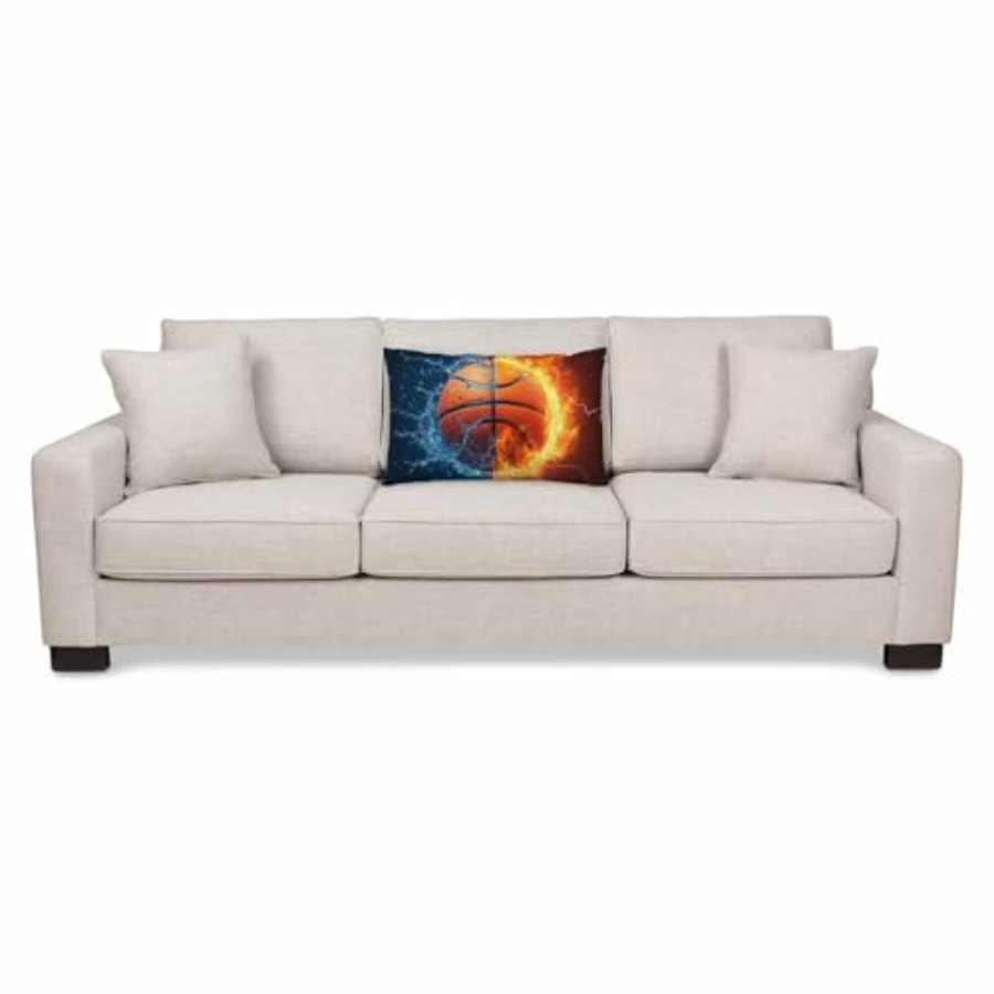 Throw Pillow Cover Fire and Ic - Decorative Throw Pillow recension och pris