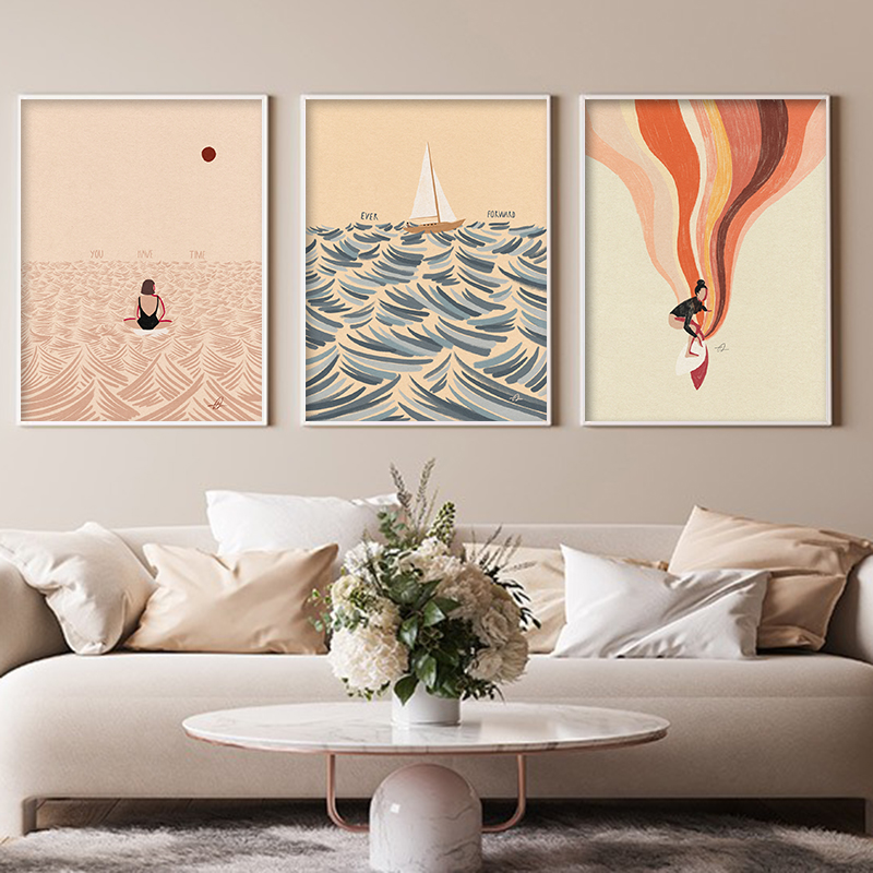 Nordic Minimalistic Art Surfin - Home Decor Trends recension och pris