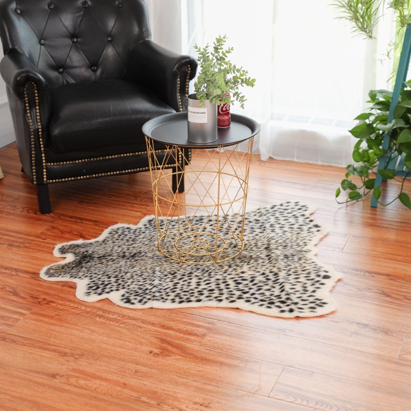 Leopard Cow Print Rug Faux Hid - Cowhide Rug Faux recension och pris