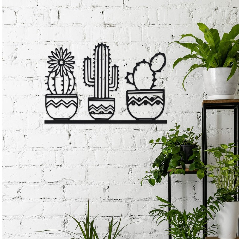 Rustic Cactus Metal Wall Decor - Home Decor Garden Ideas recension och pris