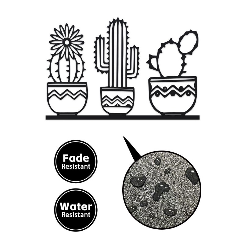 Rustic Cactus Metal Wall Decor - Home Decor Garden Ideas recension och pris