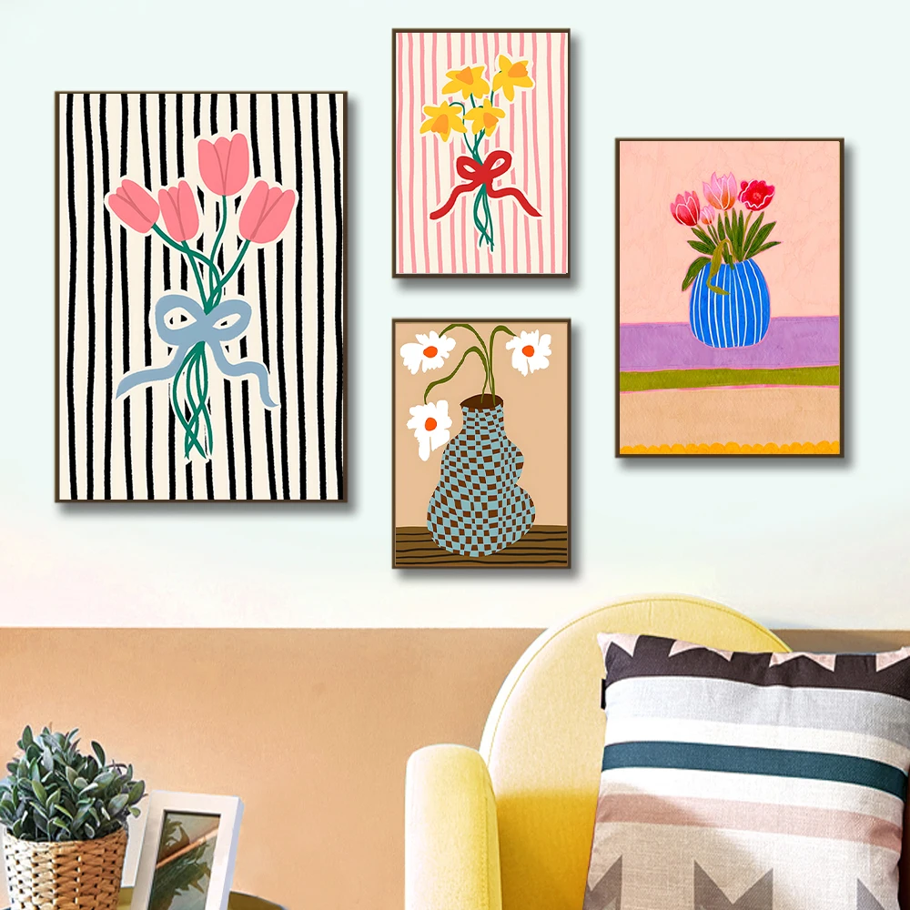 Vintage Botanical Poster Strip - Home Decor Vase recension och pris