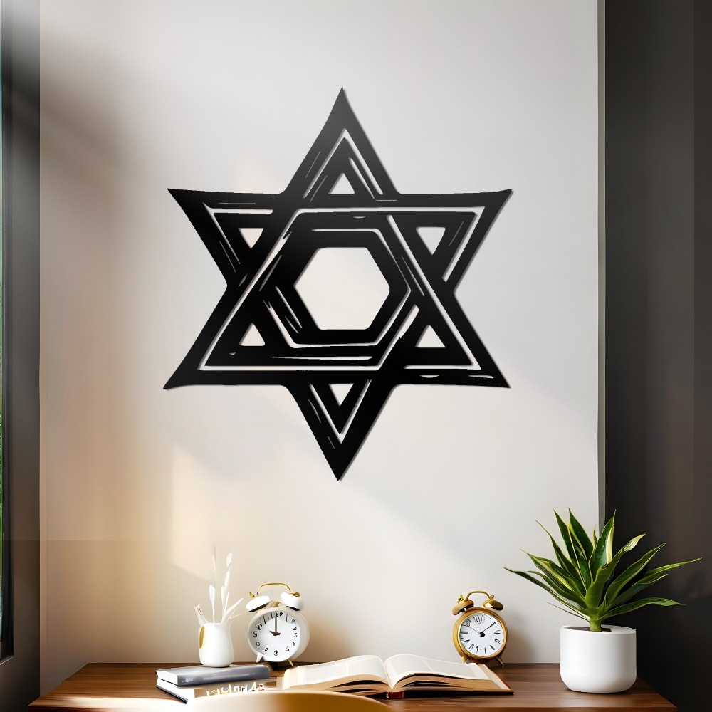 CIFBUY Iron Wall Art Star of D - Home Decor Free recension och pris