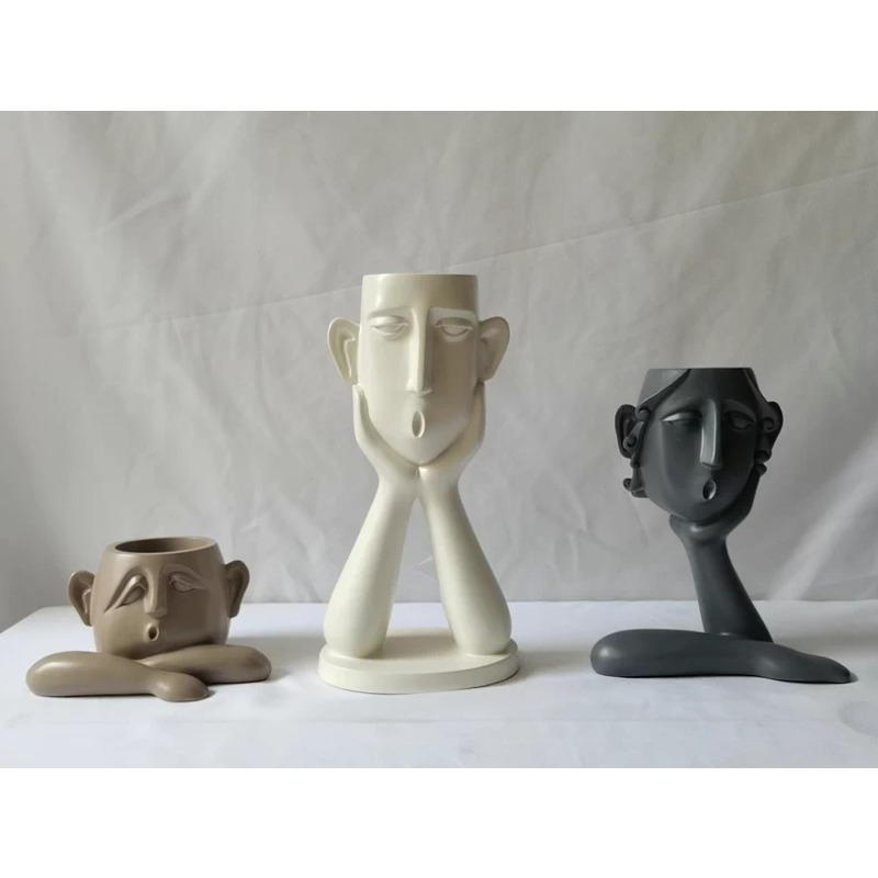 Nordic Abstract Face Planter M - Home Decor Garden Ideas recension och pris