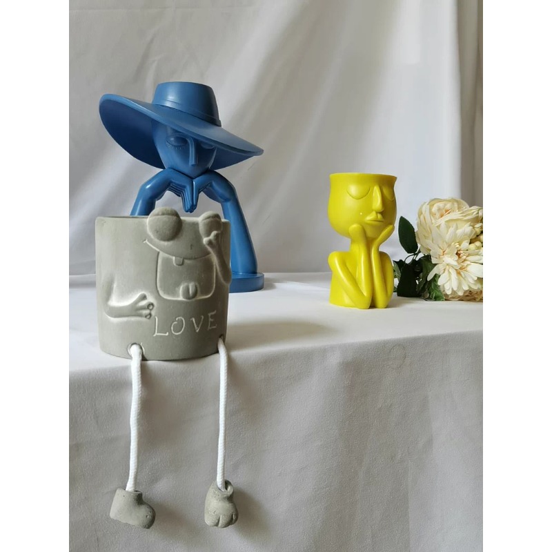 Nordic Abstract Face Planter M - Home Decor Garden Ideas recension och pris