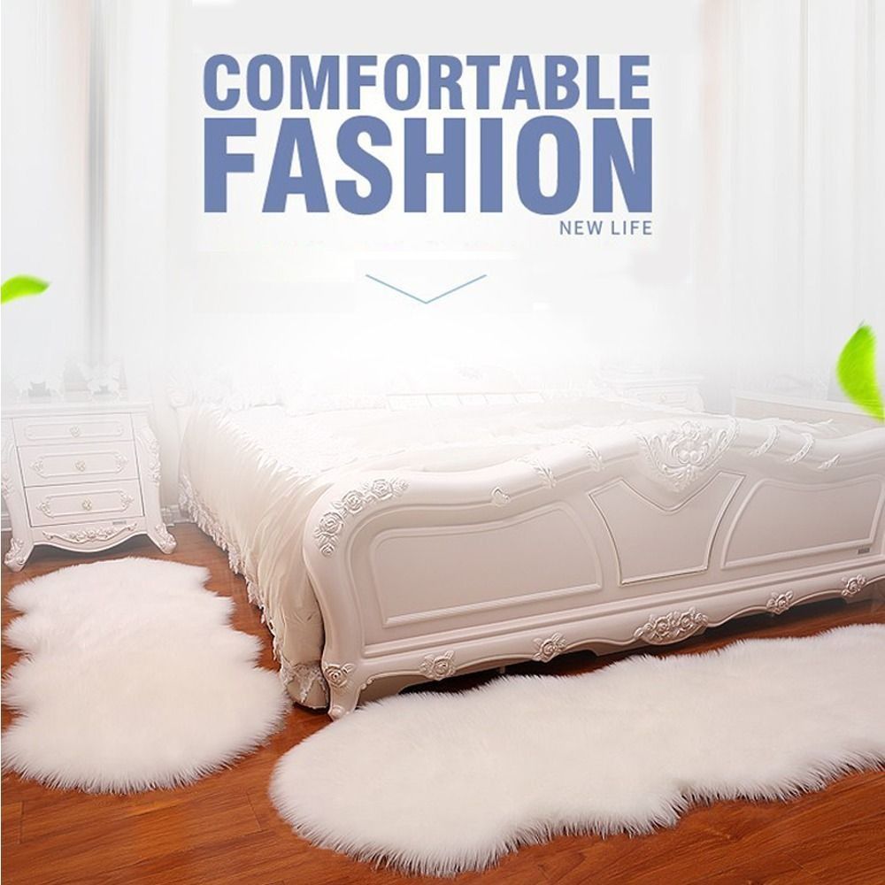 Soft Faux Fluffy Shaggy Rug Ar - Cowhide Rug Faux recension och pris