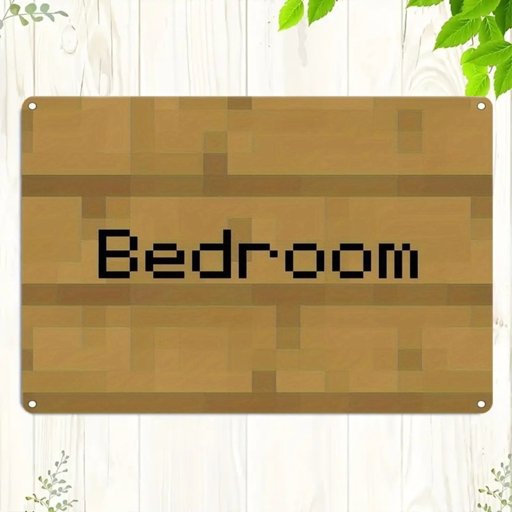 Vintage Pixel Art Bedroom Sign - Home Decor Trends recension och pris