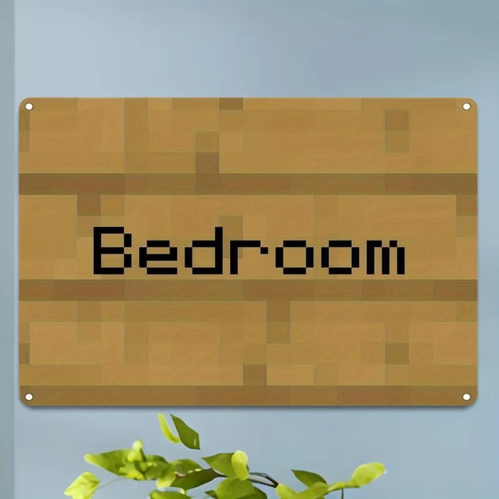 Vintage Pixel Art Bedroom Sign - Home Decor Trends recension och pris