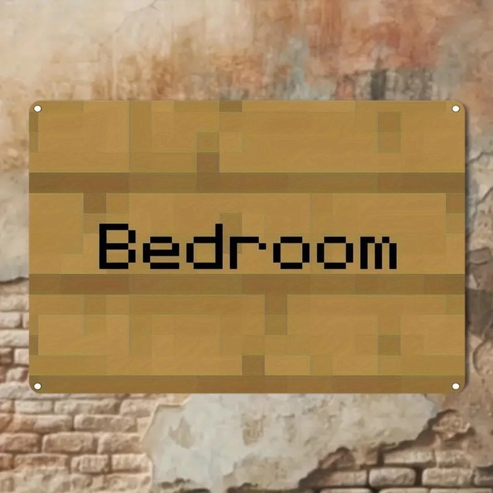 Vintage Pixel Art Bedroom Sign - Home Decor Trends recension och pris