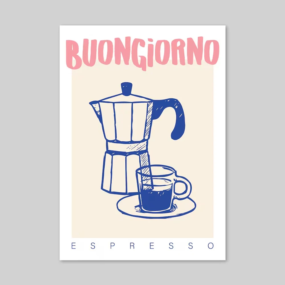 Modern Coffee Espresso Wall Ar - Home Decor Retro recension och pris