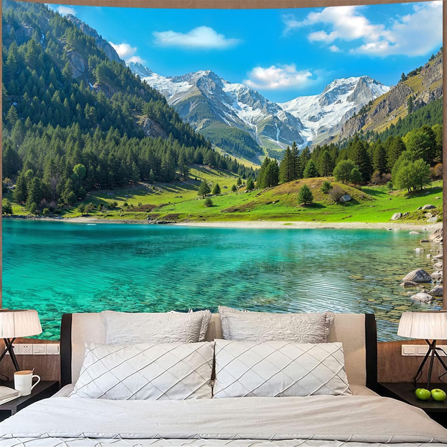 Nature Forest Mountain Tapestr - Aesthetic Tapestry recension och pris