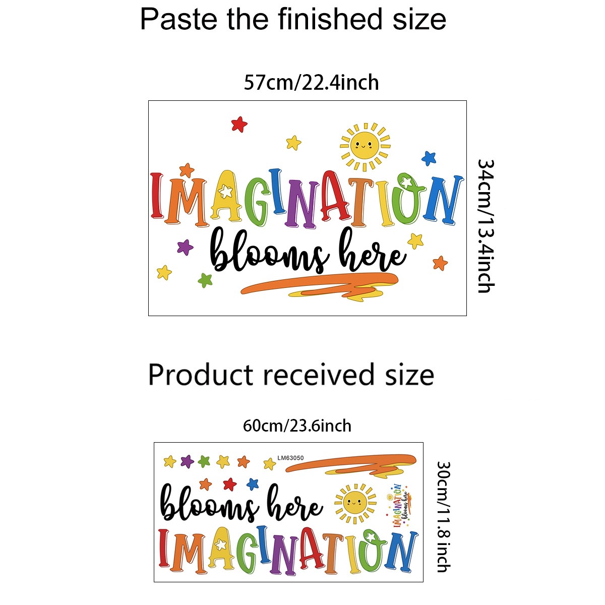 Colorful English phrase wall s - Home Decor Indonesia recension och pris
