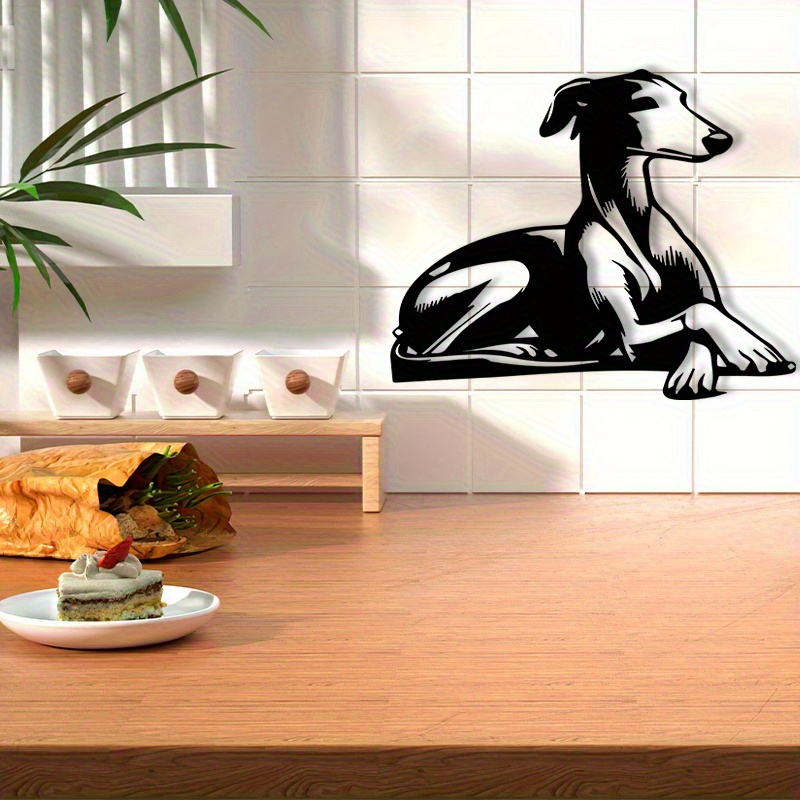 Modern Iron Dog Wall Sculpture - Home Decor Garden Ideas recension och pris