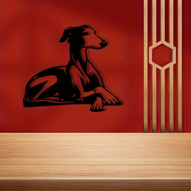 Modern Iron Dog Wall Sculpture - Home Decor Garden Ideas recension och pris