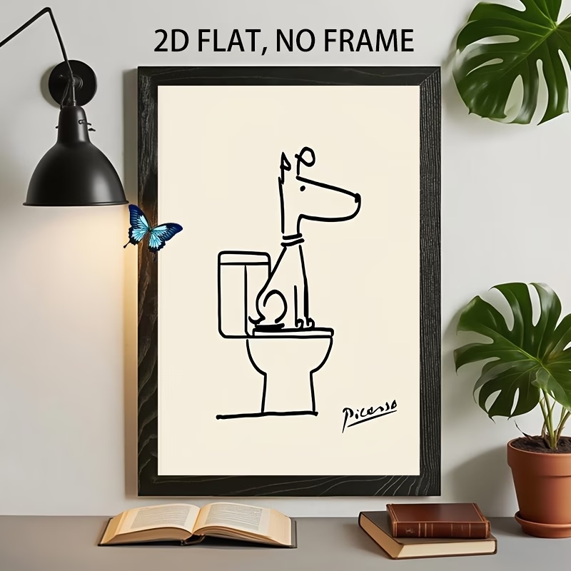 Modern,Retro Fun Dog Toilet Pi - Home Decor Retro recension och pris