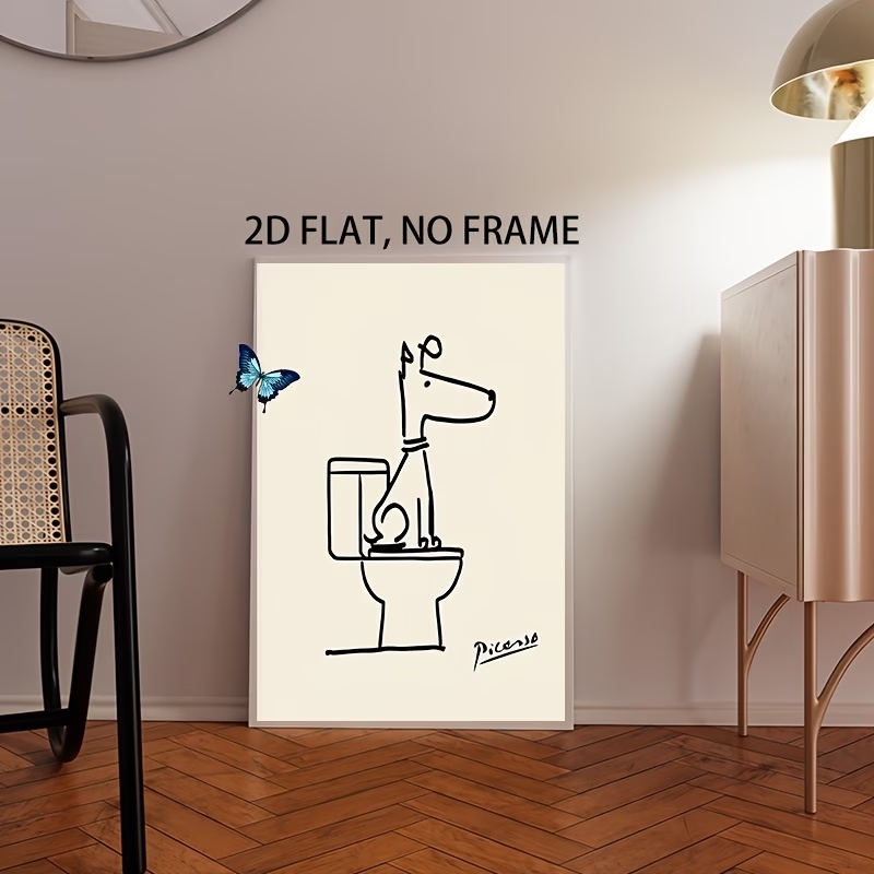 Modern,Retro Fun Dog Toilet Pi - Home Decor Retro recension och pris