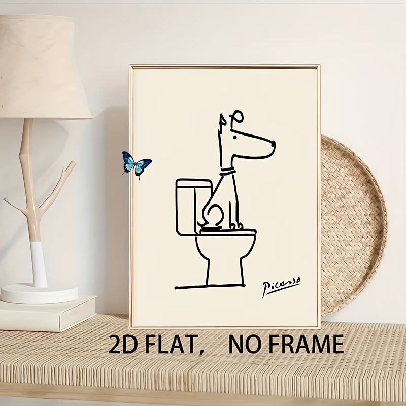 Modern,Retro Fun Dog Toilet Pi - Home Decor Retro recension och pris