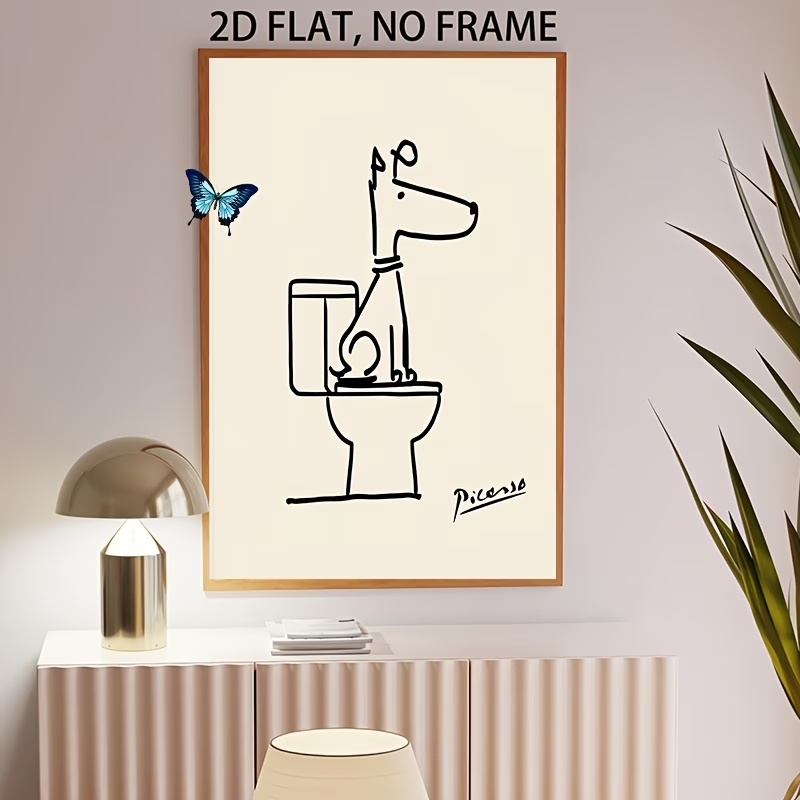 Modern,Retro Fun Dog Toilet Pi - Home Decor Retro recension och pris