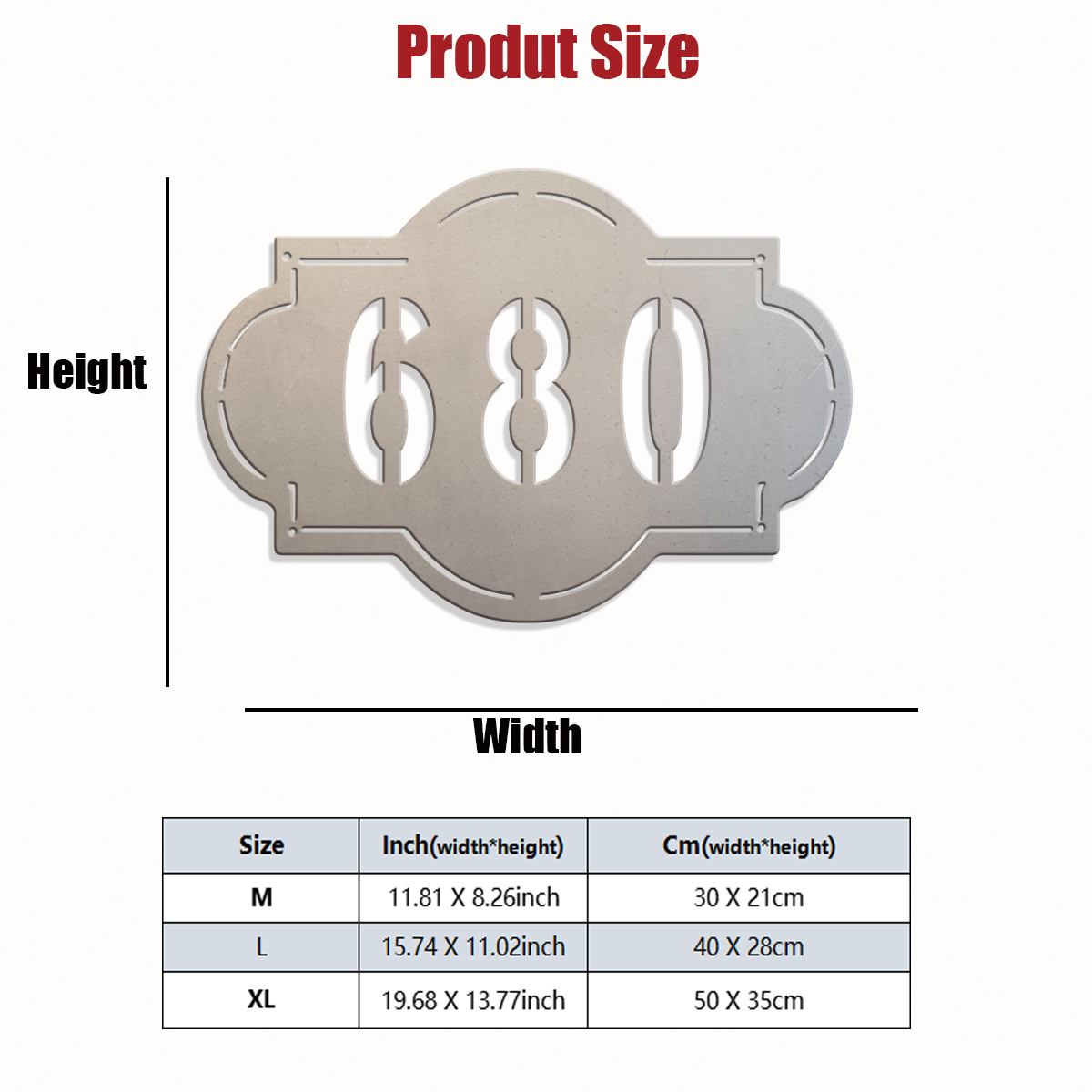 1pc Custom Number Metal Wall D - Home Decor Garden recension och pris