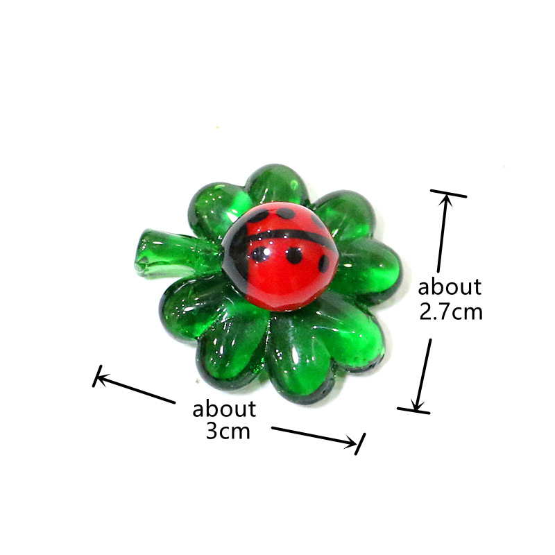 5pcs Green Mini Glass Four-Lea - Home Decor On Sale recension och pris